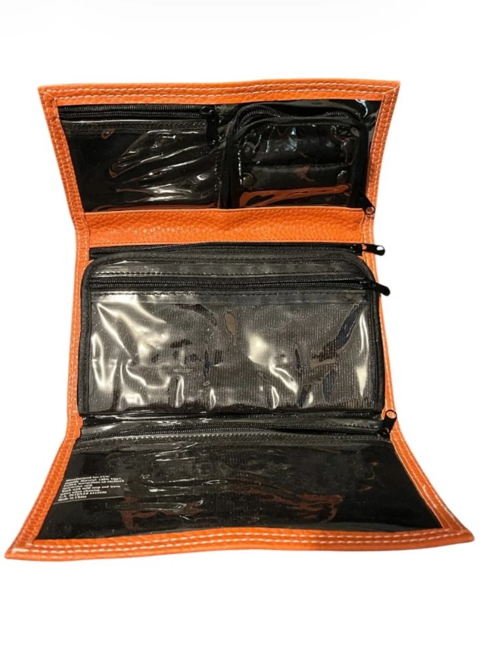 CCC Tangerine Vegan Travel Jewelry Bag.